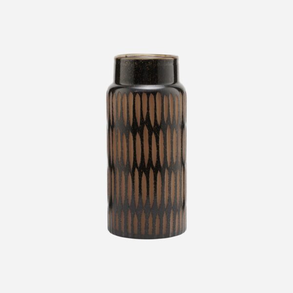House Doctor - Vase, Pimpri, Sort/Brun, H24 cm