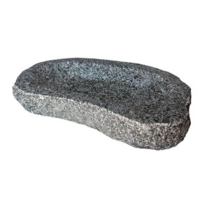 Fuglebad naturform mørk granit 30x19 cm