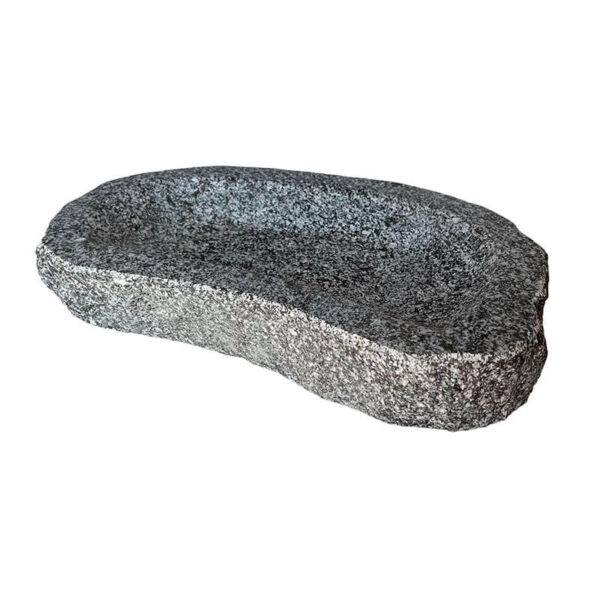 Fuglebad naturform mørk granit 30x19 cm