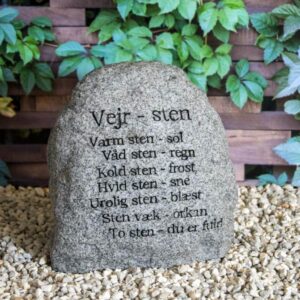 Sjov vejrsten - Letvægt grå
