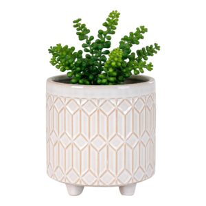 Keramik Urtepotte - Hvid H19,5 cm