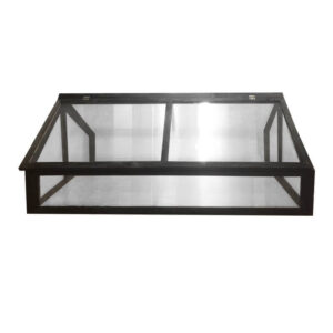 Drivhus til palleramme sort 120x80x39 cm