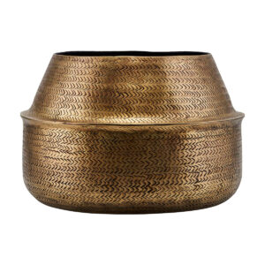 House Doctor - Urtepotte, Rattan, Messingfinish H24 x Ø38 cm