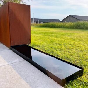 Spejlbassin sort 118 x 28 x 6 cm